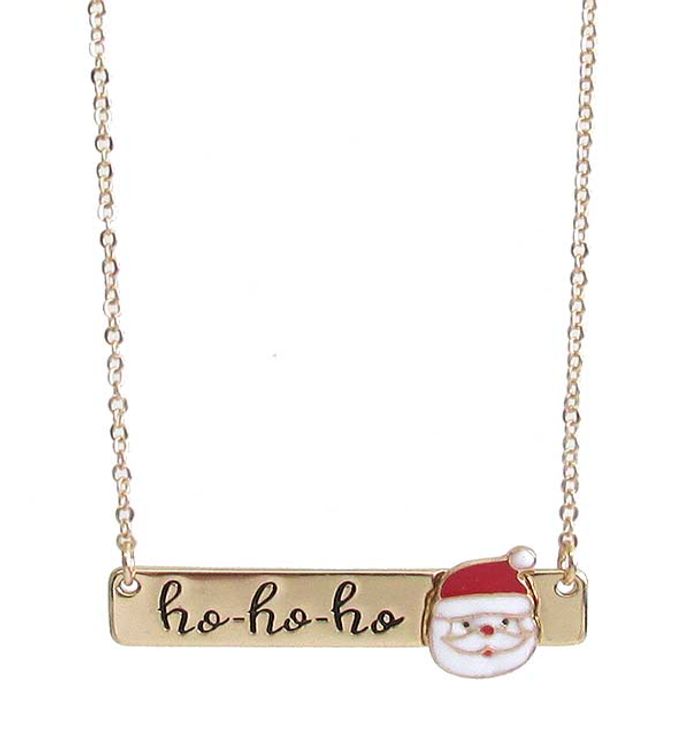 Christmas Theme Santa Pendant Necklace